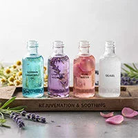 German Chamomile Oil, Lavender Hydrosol, Rose Water, Siligel