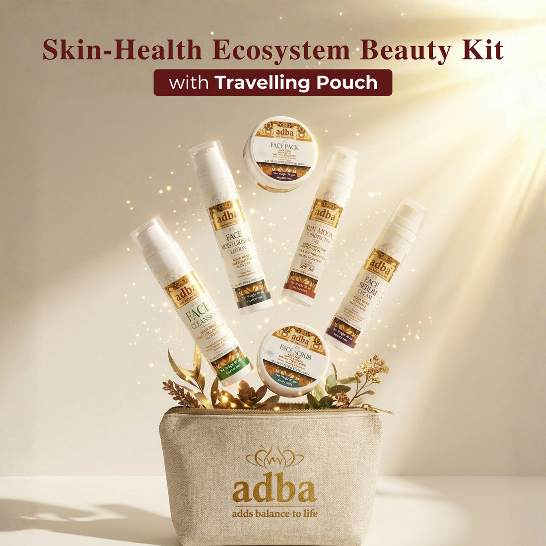 ADBA Skin-Health Ecosystem Beauty Kit with Travelling pouch